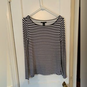 White House Black Market long sleeved striped top, size medium.